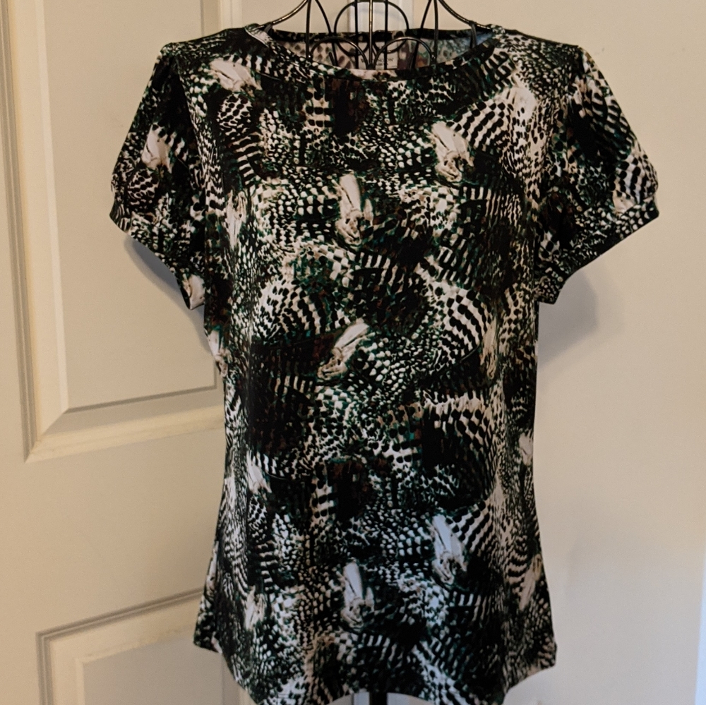 Worthington petite stretch print top, PL